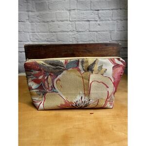 Floral makeup bag